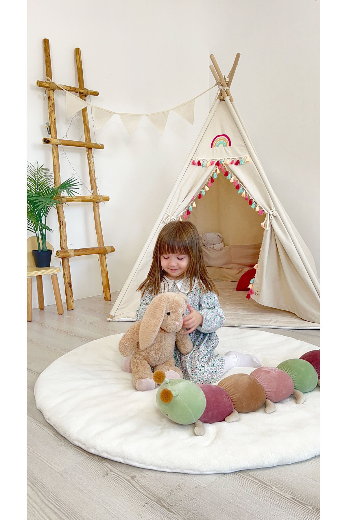 PAMUKA Oyun Çadırı Standart Rainbow & Oyun Halısı fotoğrafı 7 (önizleme)
