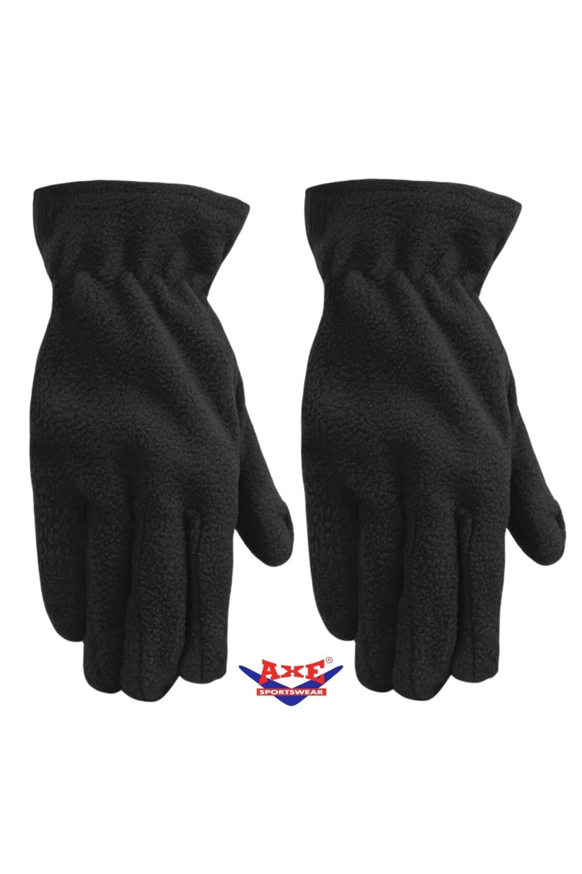 AXE SPORTSWEAR  Kadın Siyah Kışlık Yumuşak Dokulu Termal Polar Eldiven Glove - Görsel 5