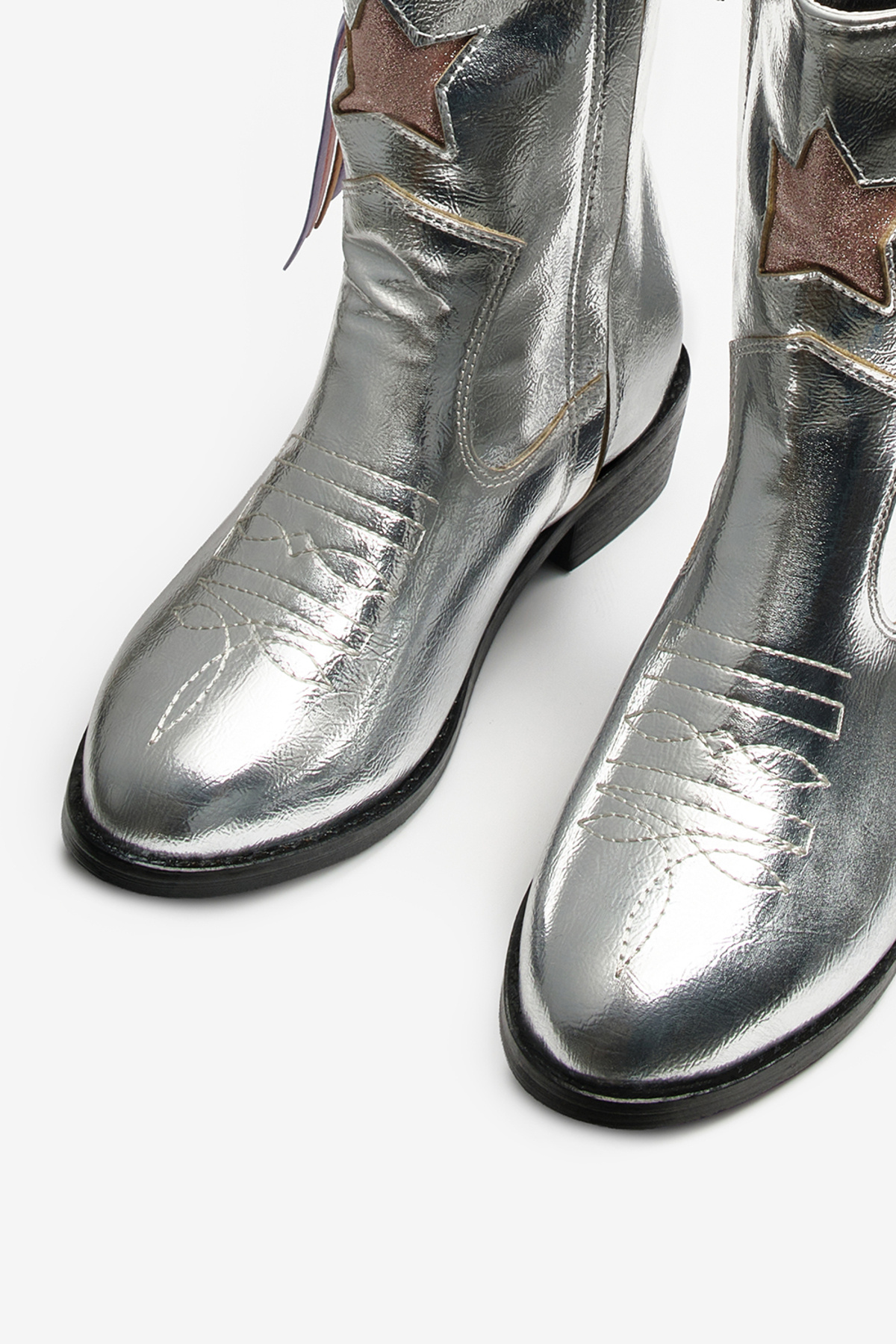 Le Mabelle Gümüş Yıldız ve Püskül Detaylı Kız Çocuk Kovboy Bot fotoğrafı 7 (önizleme)