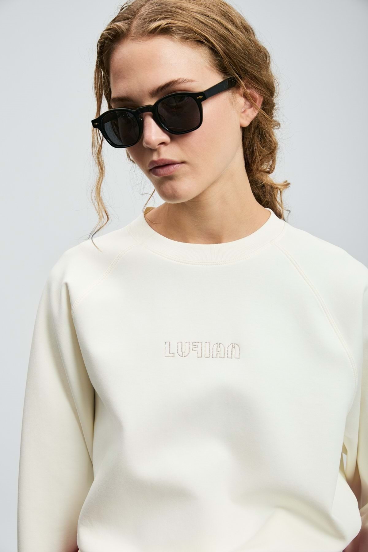 Lufian 122030016 Alıce Kadın Örme Kadın Sweatshirt BEJ