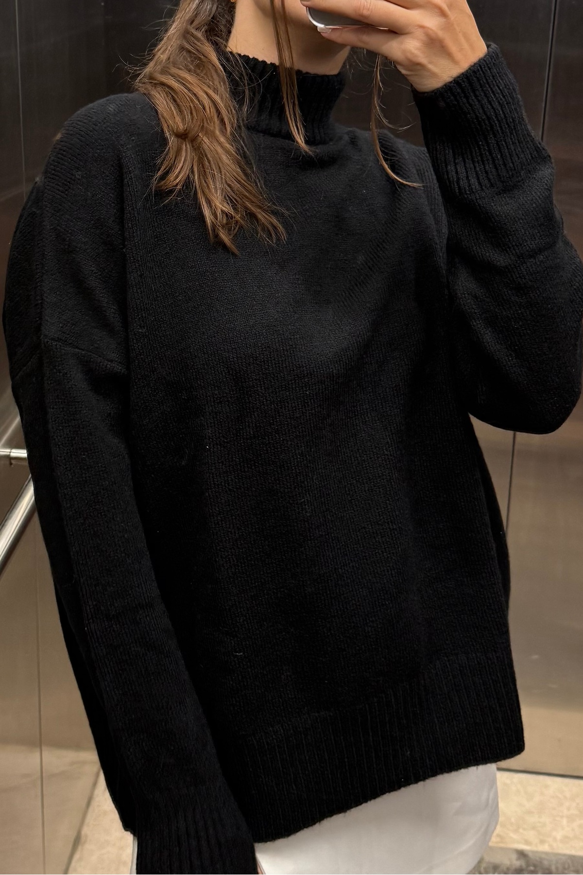 Noi Belis  Basic Dik Yaka Oversize Yumuşak Dokulu Triko Kazak AW25KZ0010 - Görsel 6