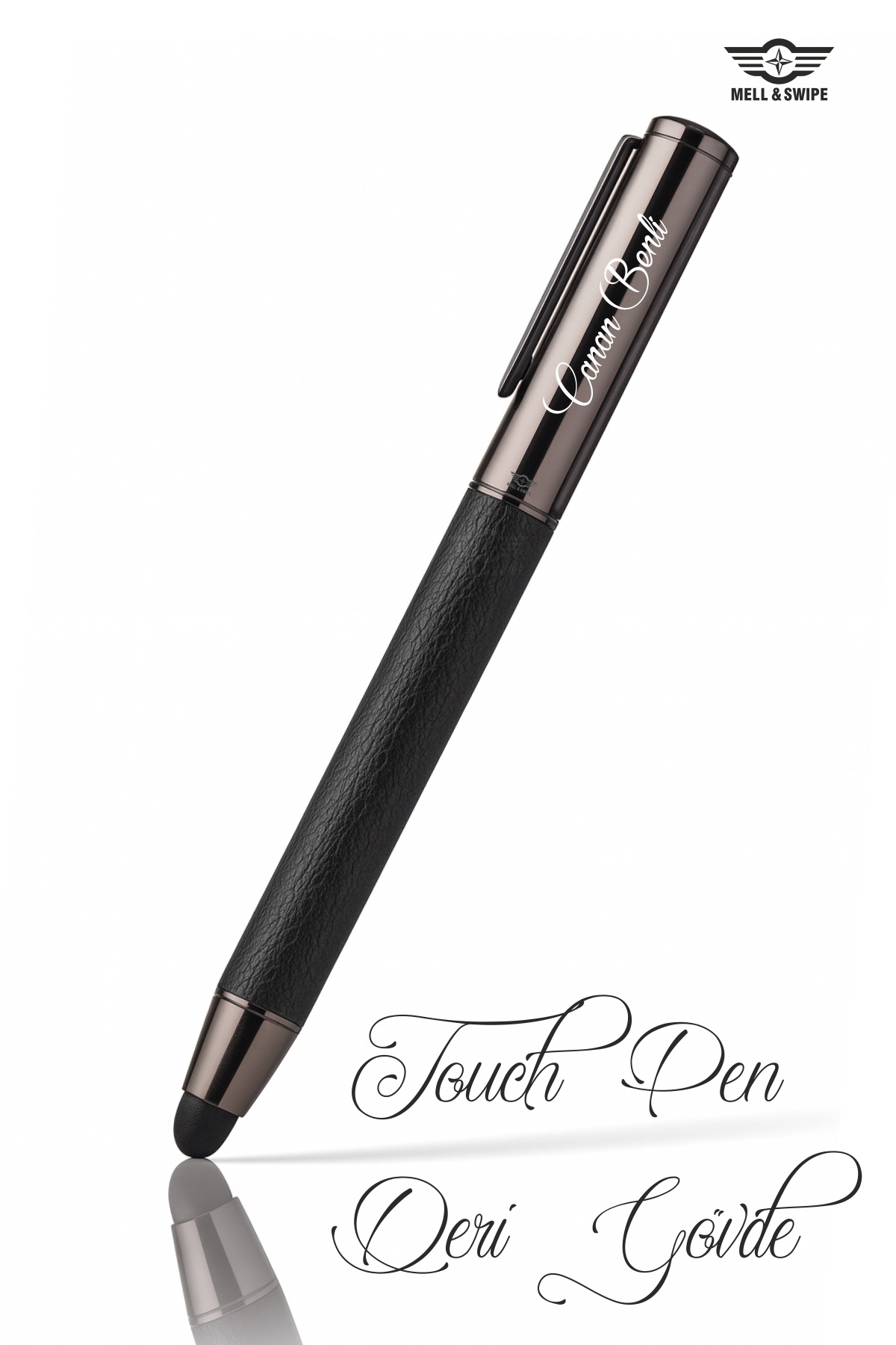 MELL & SWIPE Kişiye Özel Kalem Isim Baskılı Touch Pen Rubber Roller Lüks Ve Şık Imza Kalemi Kutulu