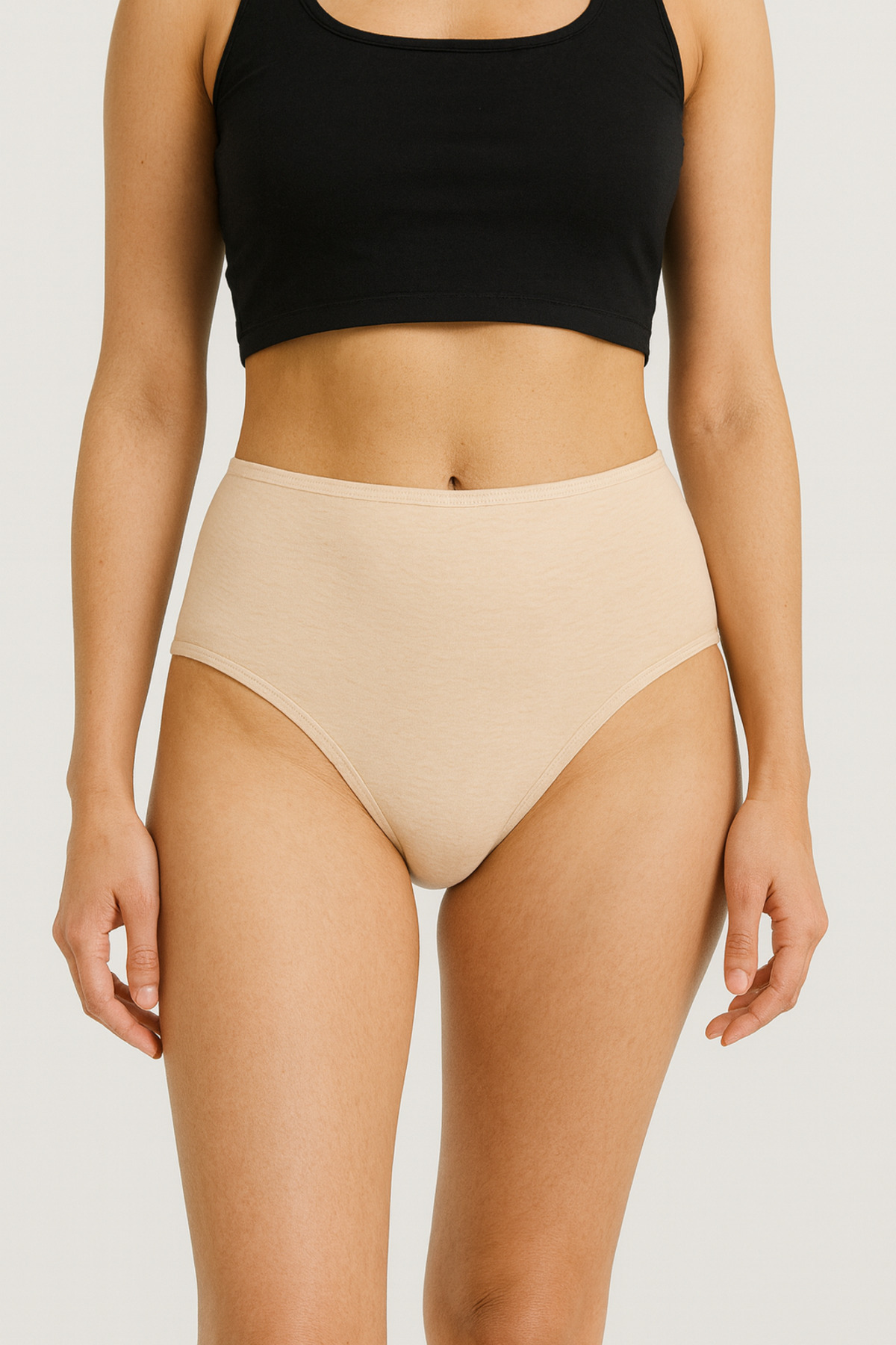 OrganicKid Yüksek Bel Kadın Ten Rengi Slip Külot 2'li Set