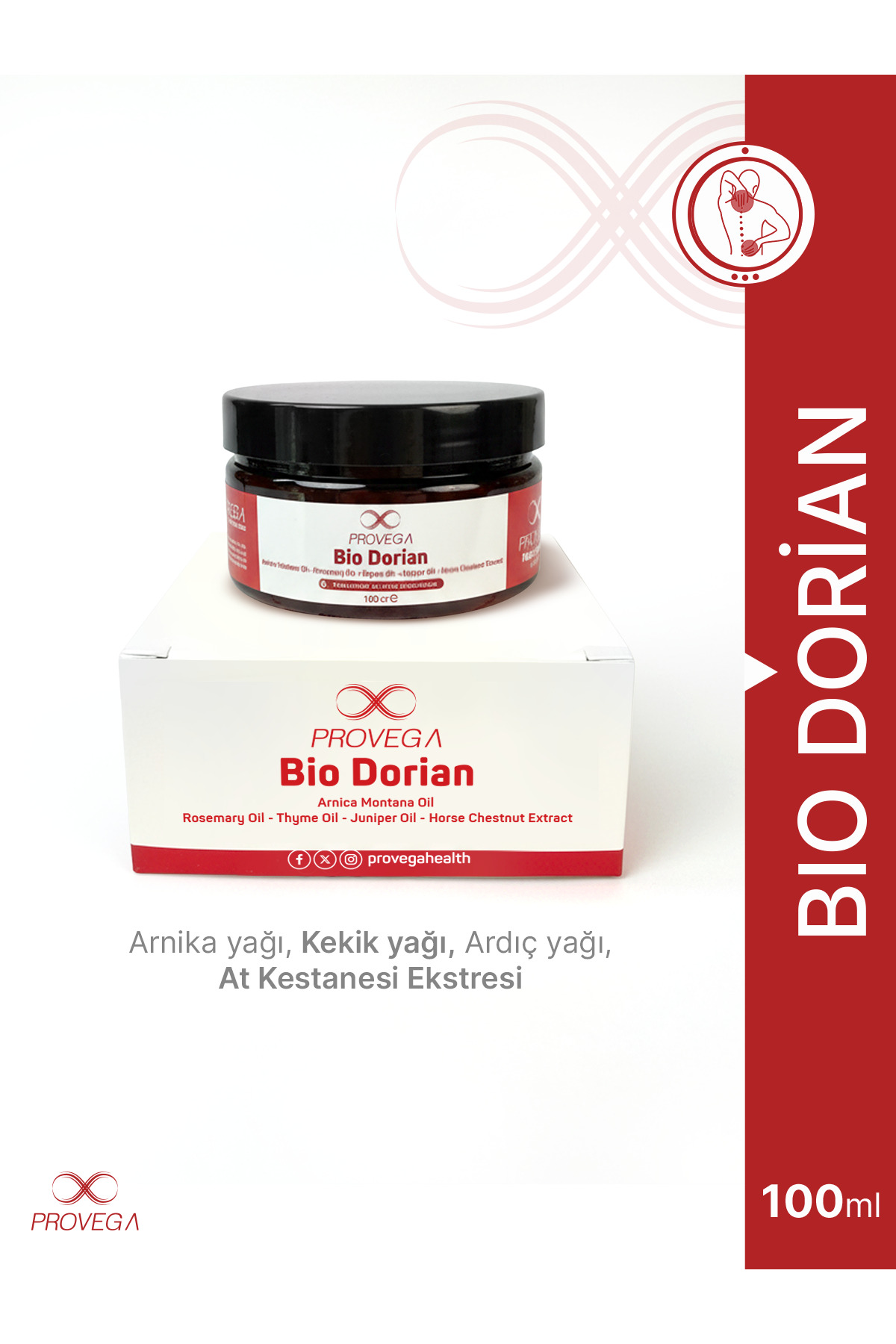 Bio Dorian %100 Doğal At Kestanesi Özlü Vücut Bakım Kremi - 100ml - Bel ve Boyun bölgesi için günlük Masaj ve Destek Kremi — TYC00475443071 — تصویر 3 از 5