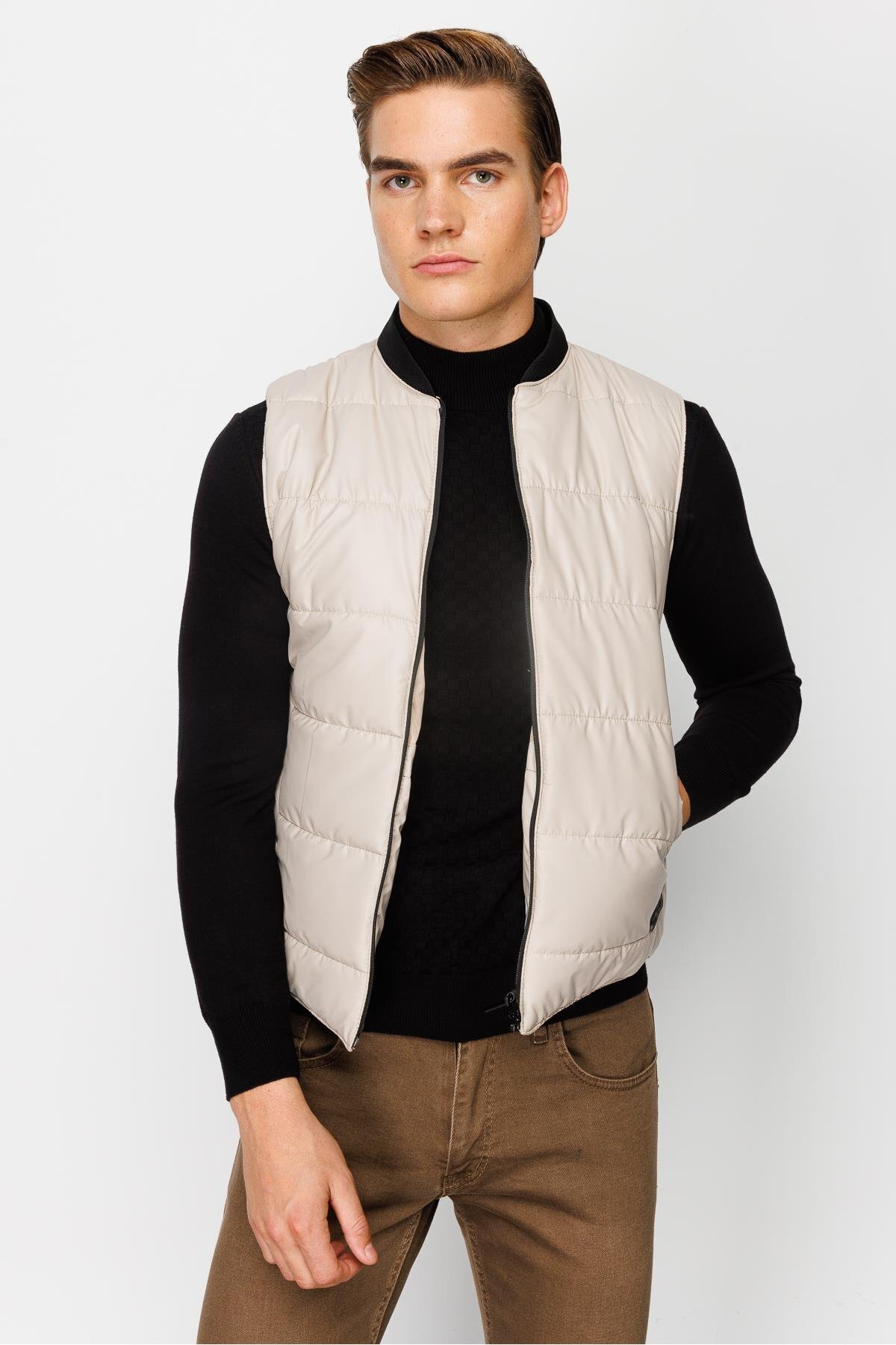  جلیقه PMP مردانه بژ