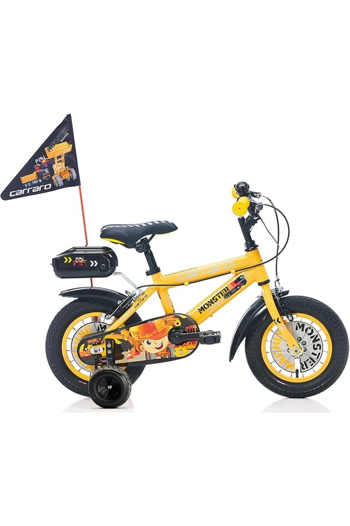 yenibagshop Monster 12 Jant 210H 1-V Vb Sarı-Gri-Siyah-Sarı (GREENWAY BİSİKLET)