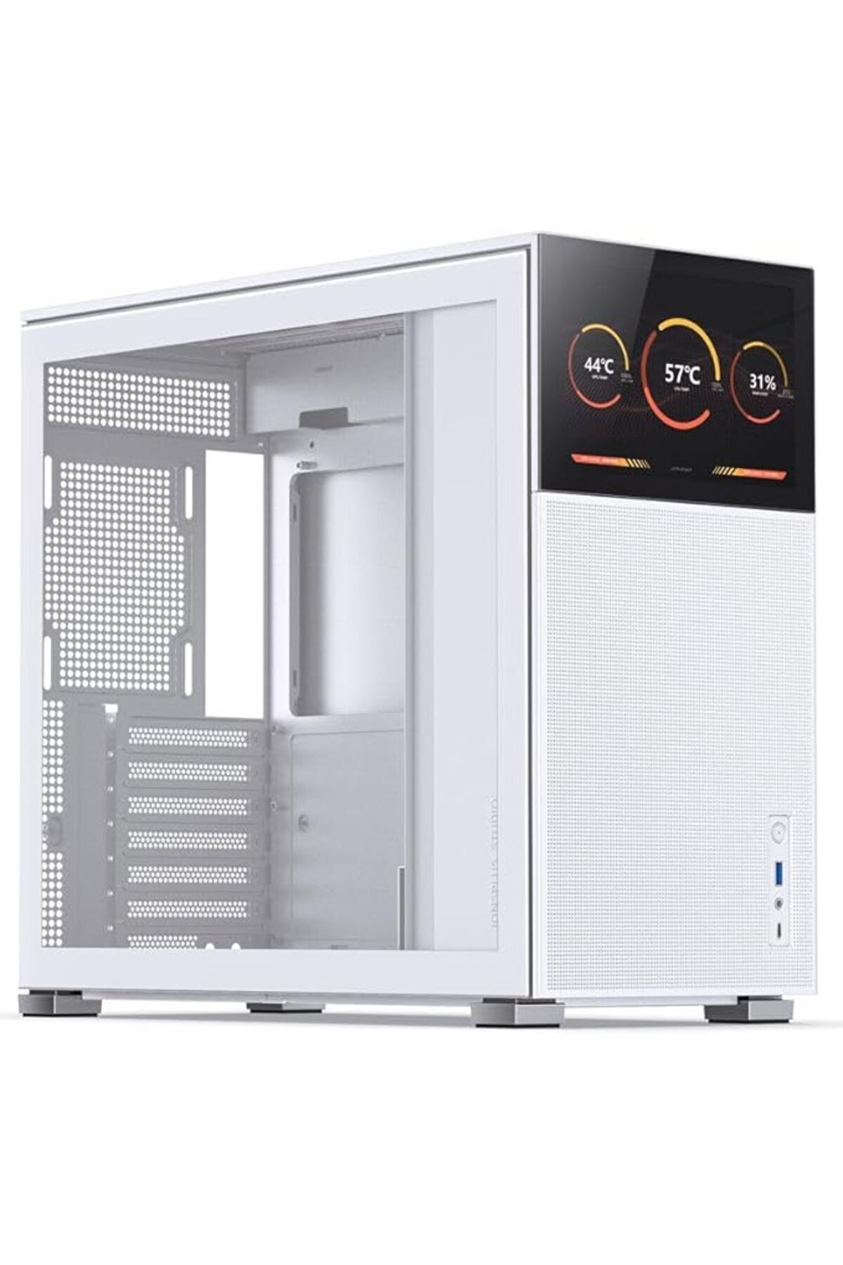 Genel Markalar D41 Mesh Screen ATX kasa, sertleştirilmiş cam, beyaz