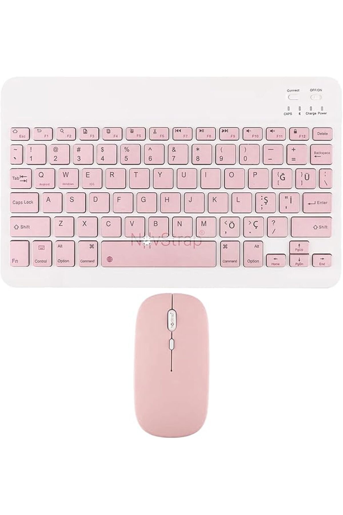 Genel Markalar Lenovo M11/M10 Plus/M7/M8/M9/P11 Plus Pro/P12 ile Uyumlu Bluetooth Klavye Mouse Seti PEMBE