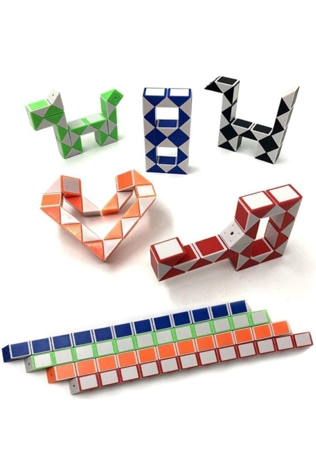 yenibagshop Snake Rubik Şekilden Şekile Giren Sihirli Yılan Zeka bambmNM956