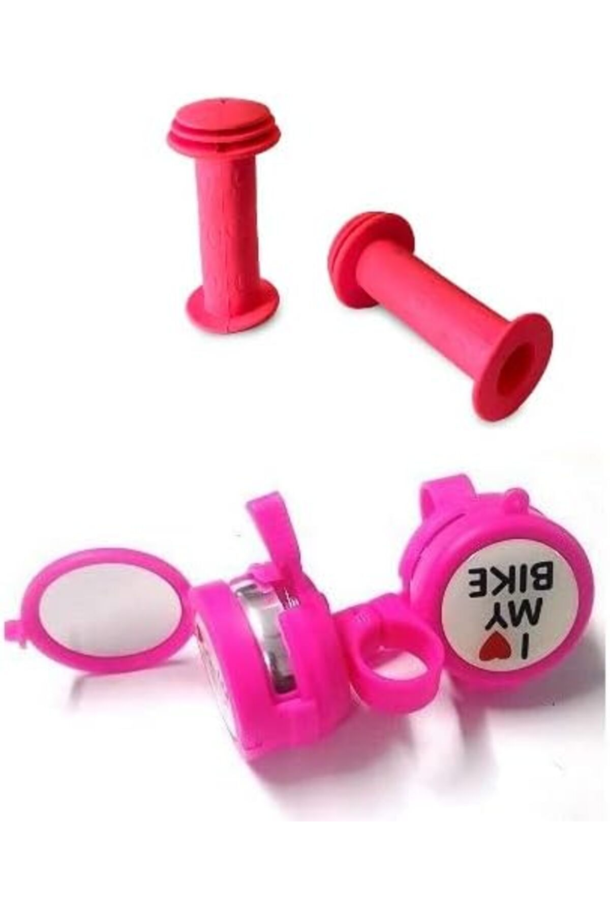 salesalbutik AYNALI ZİL PEMBE & PEMBE ELCİK SET HALİNDE