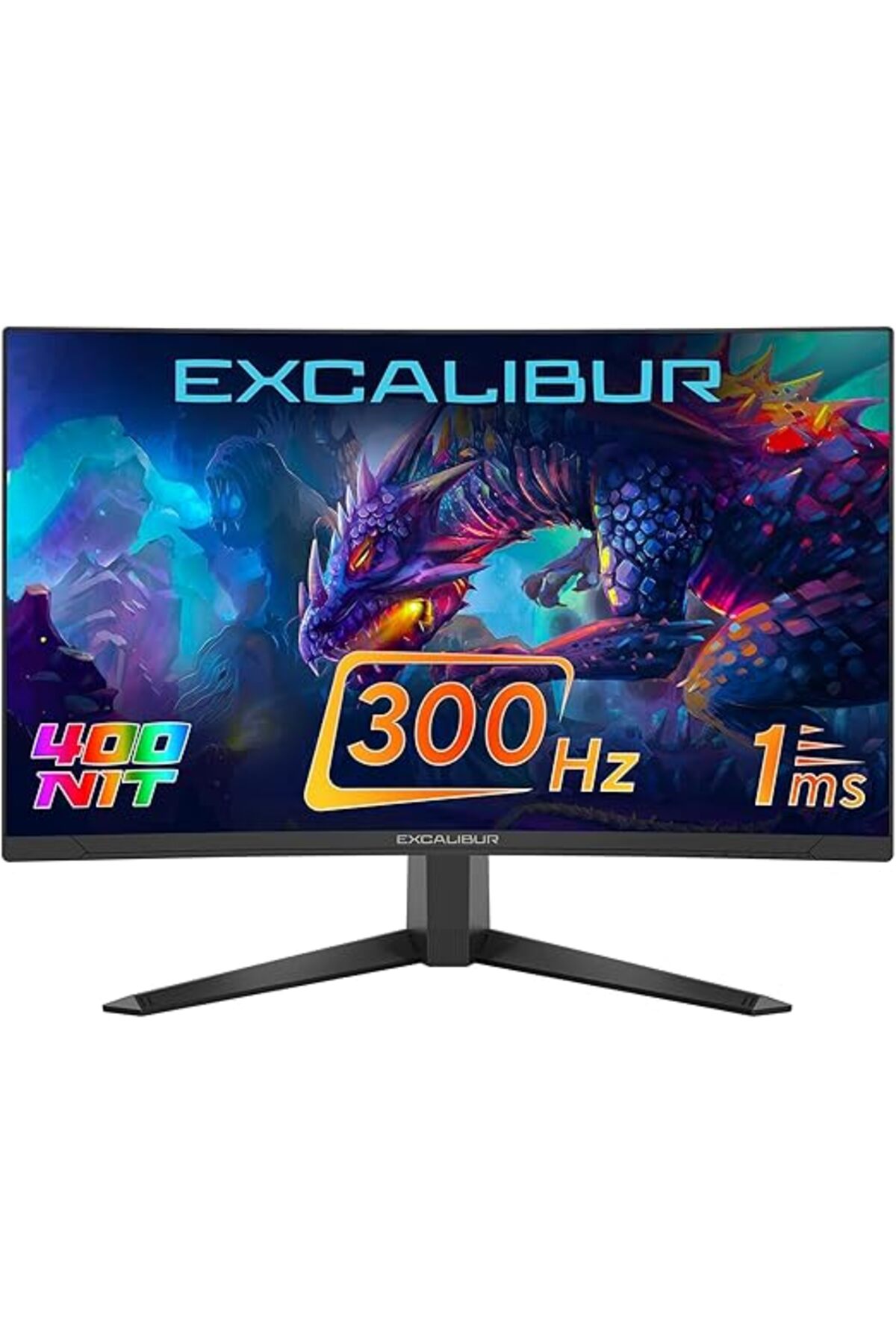 Resim Genel Markalar Excalibur E27FVC-E 27" 300HZ 1MS 400NIT Fast VA Curved HDR10 Oyuncu Monitörü 