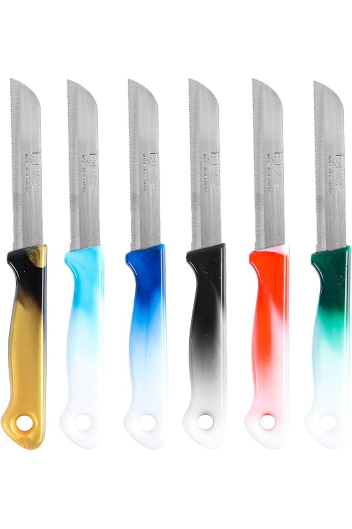 salesalbutik Rostfrei Solingen 6’lı Renk Geçişli Meyve Bıçağı, 6'lı Meyve Bıçağı