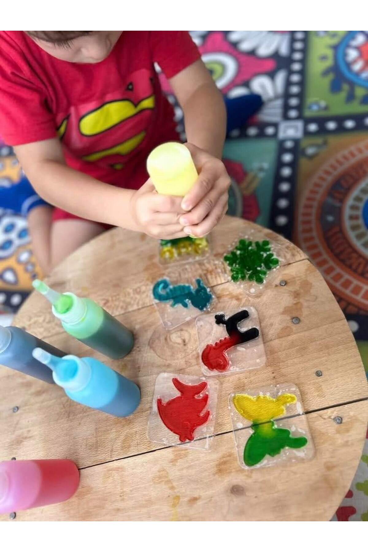 ست اسباب‌بازی آبی Elf Aqua Gel: ۵ رنگ، بطری ژل، ۶ قالب