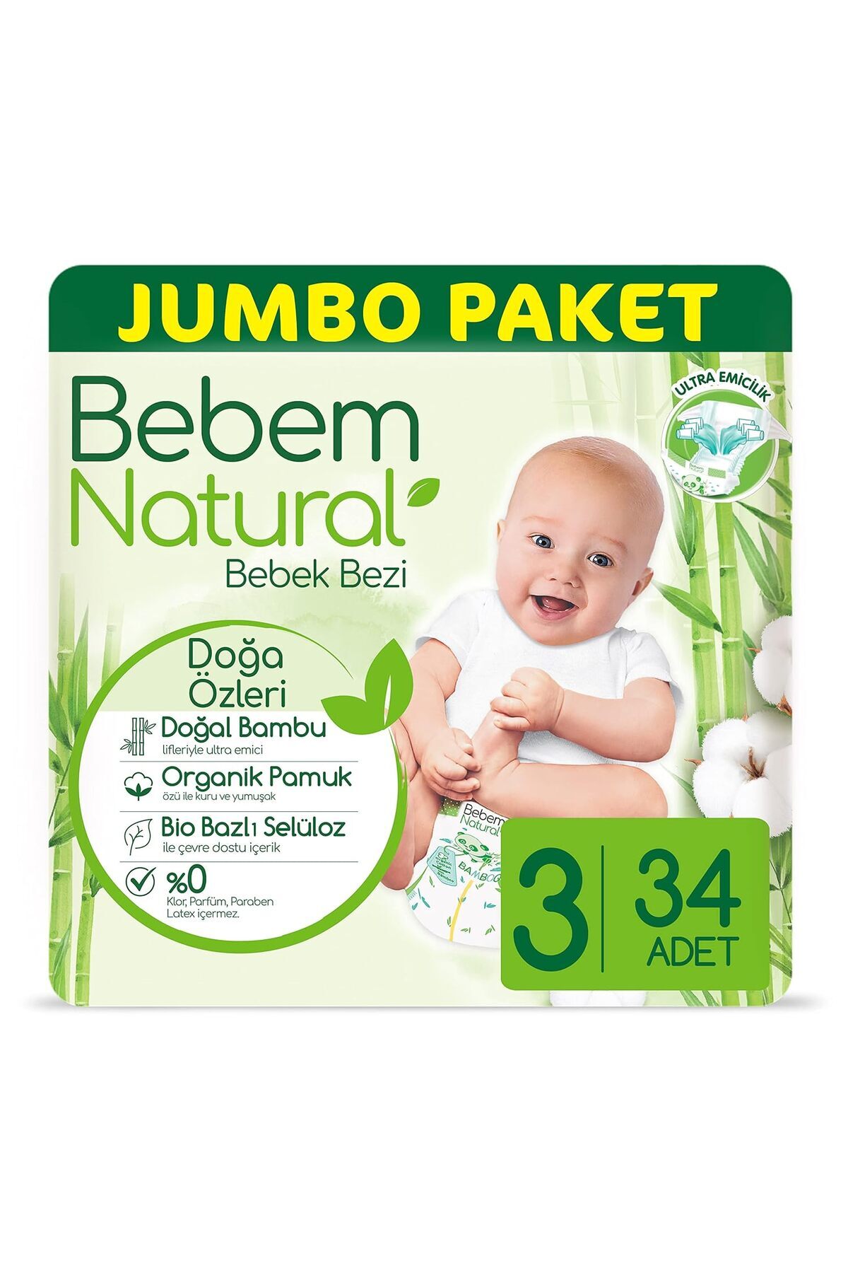 Hype Store Bebem Bebek Bezi 3 Beden Midi 34 Adet