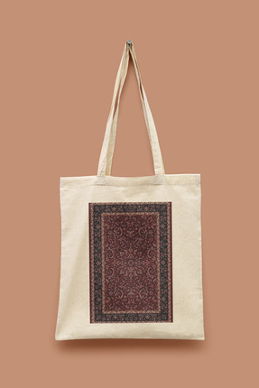 Bi Dünya Haber Etnik Desen Serisi 3 Bordo Etnik Desen Serisi Tote Bag Baskılı...