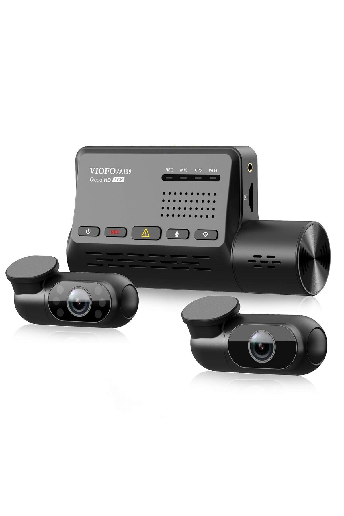 Hype Store Viofo A139 3 Kameralı Ön-Arka-iç 2K 1440P 5GHz WiFi GPS'li Araç Kamerası