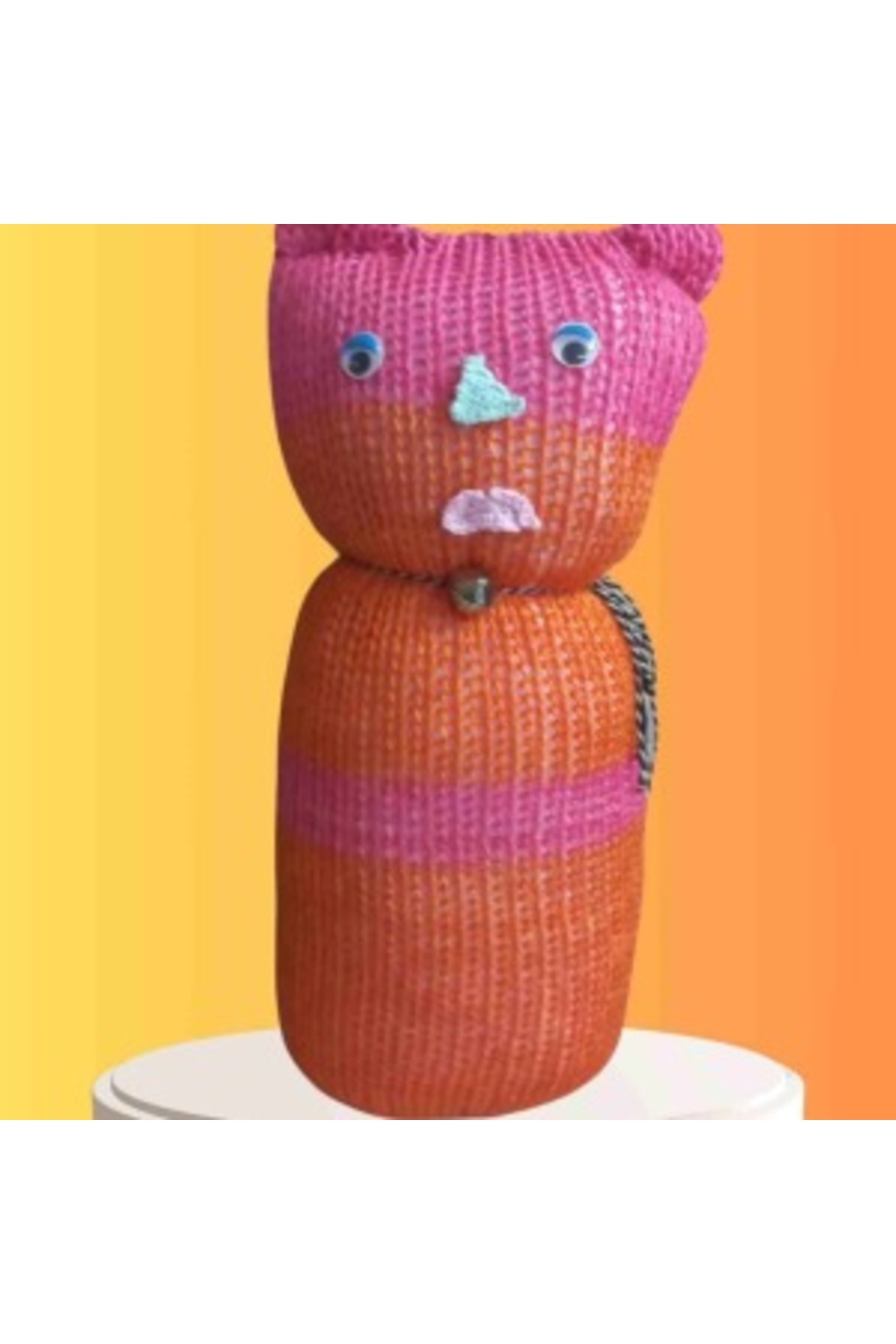 Skygo Tıkırık Örgü Yastık Uyku Ve Oyun Arkadaşı Fıstık - 35 Cm