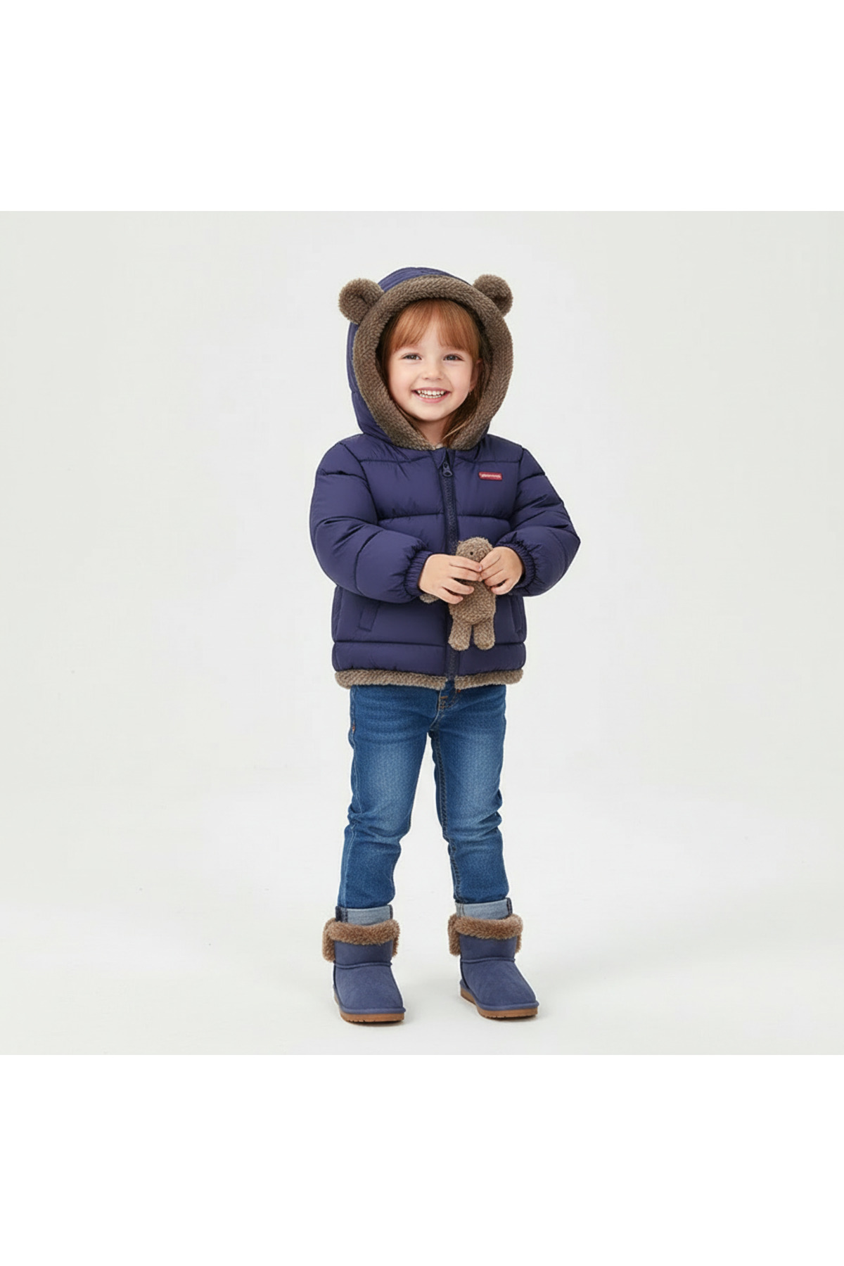 melisam.msg Kız Erkek Çocuk Kış Kalın Sevimli Peluş Mont fotoğrafı 2 (önizleme)