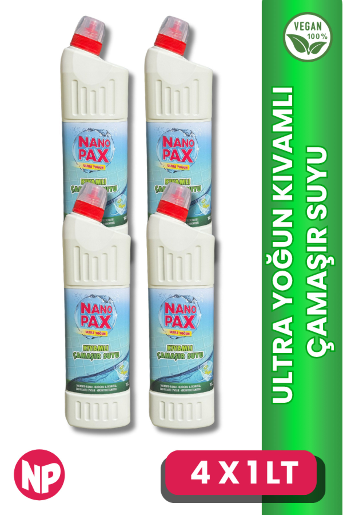 ULTRA YOĞUN KIVAMLI ÇAMAŞIR SUYU (DUCT AĞIZLI) 4 x 1lt