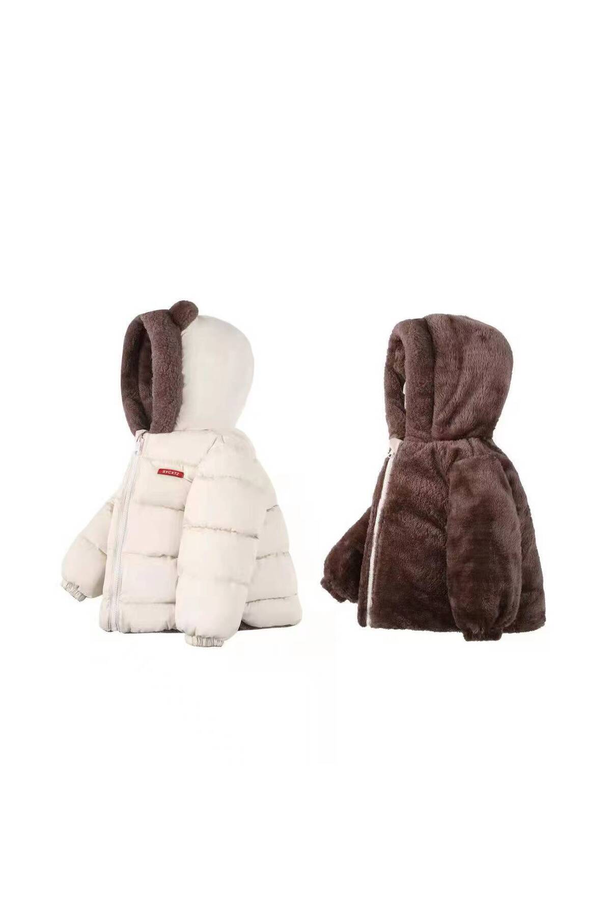 melisam.msg Kız Erkek Çocuk Kış Kalın Sevimli Peluş Mont fotoğrafı 4 (önizleme)