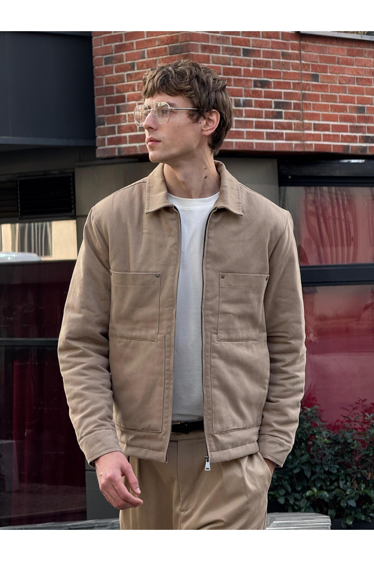 Danger  Erkek Pamuklu Mont Ceket Siyah - Görsel 3