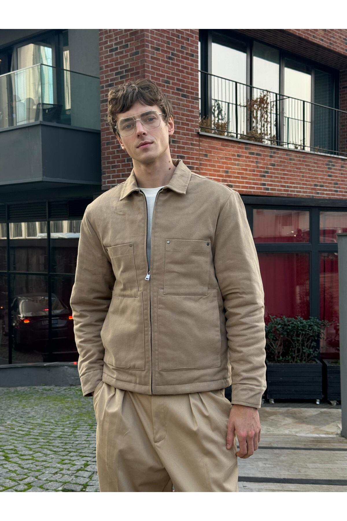 Danger  Erkek Pamuklu Mont Ceket Siyah - Görsel 8