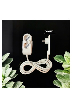 Noki ORVİ prime. İnce Fişli 2’li Uzatma Kablosu 3 m – Şık Tasarım, 5 mm Dar A...