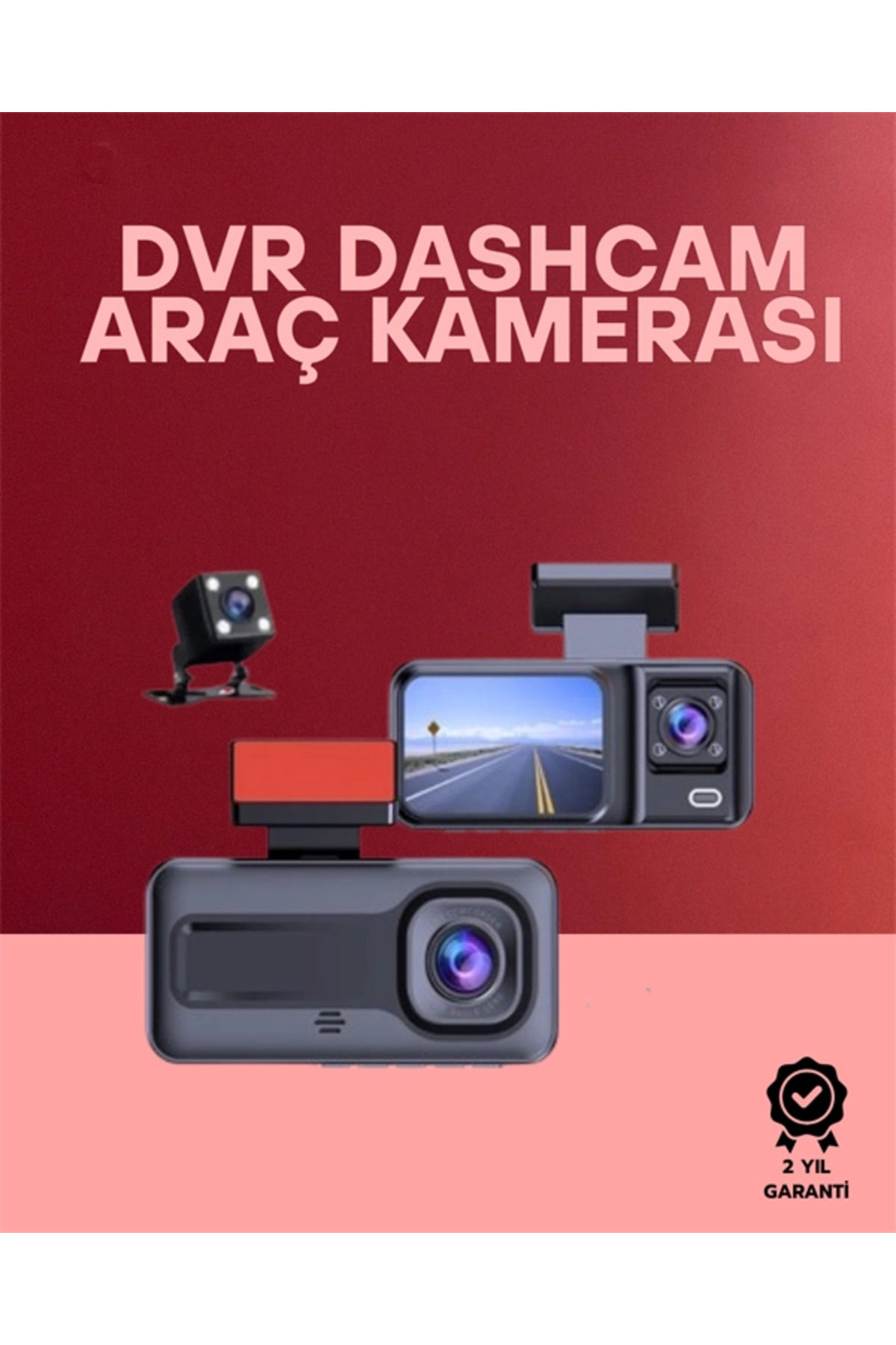 Kuzgun Ticaret BFS G-Sensör, Hareket Algılama ve Döngüsel Kayıt Özellikli 3'lü Kamera Güvenlik Sistemi