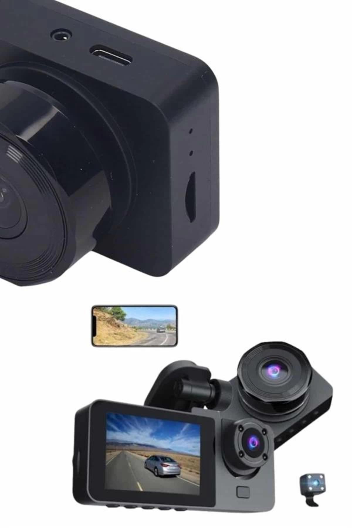 Kuzgun Ticaret BFS DVR Araç İçi Kamera Hareket Algılayabilen 1080P CarPlay Video Kaydedici