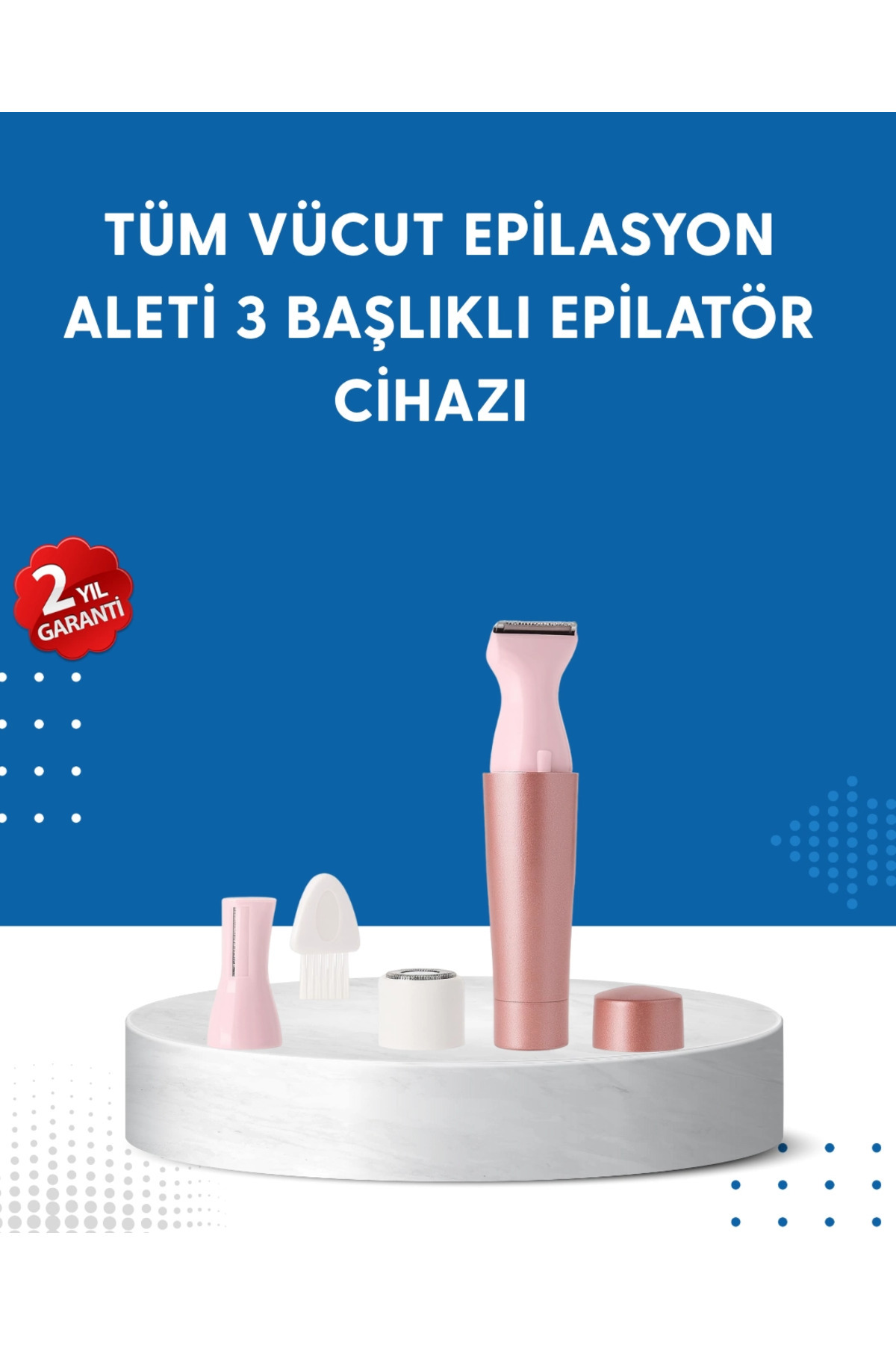Lisinya BFS 3 Başlıklı Taşınabilir Yüz ve Vücut Tüy Alma Makinesi