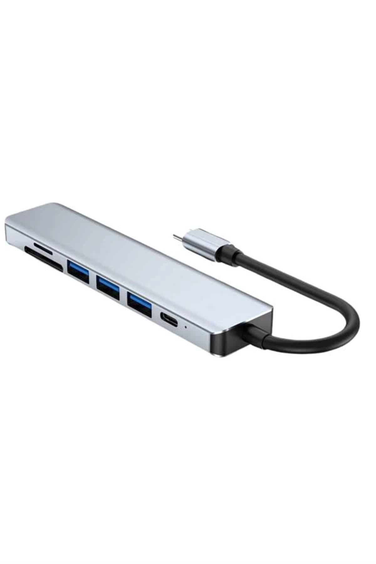 Lisinya BFS 8 Portlu Macbook Çevirici Type C Hub SD TF USB Çoğaltıcı Ethernet
