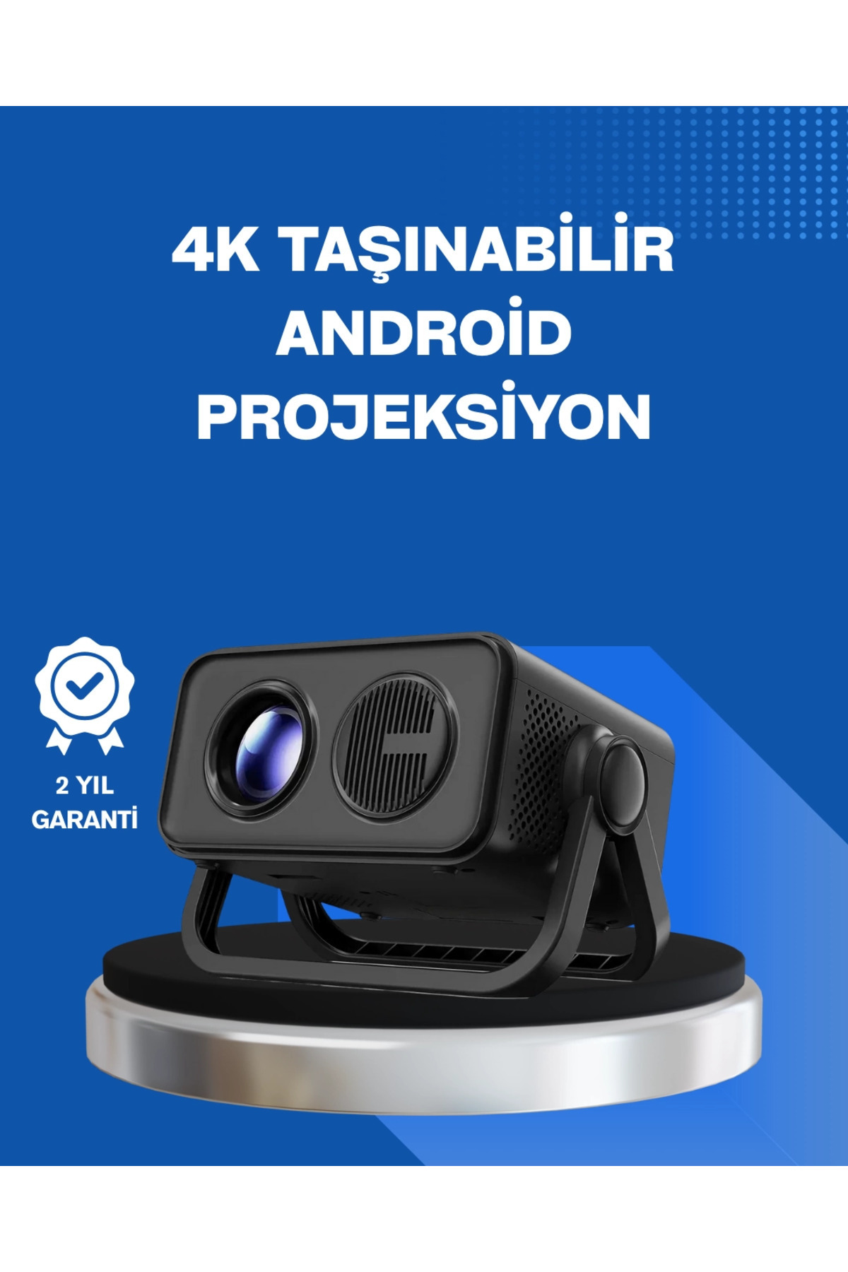 tetikteknoloji BFS Android TV 11 İşletim Sistemli Elektrikli Odaklama Projektör