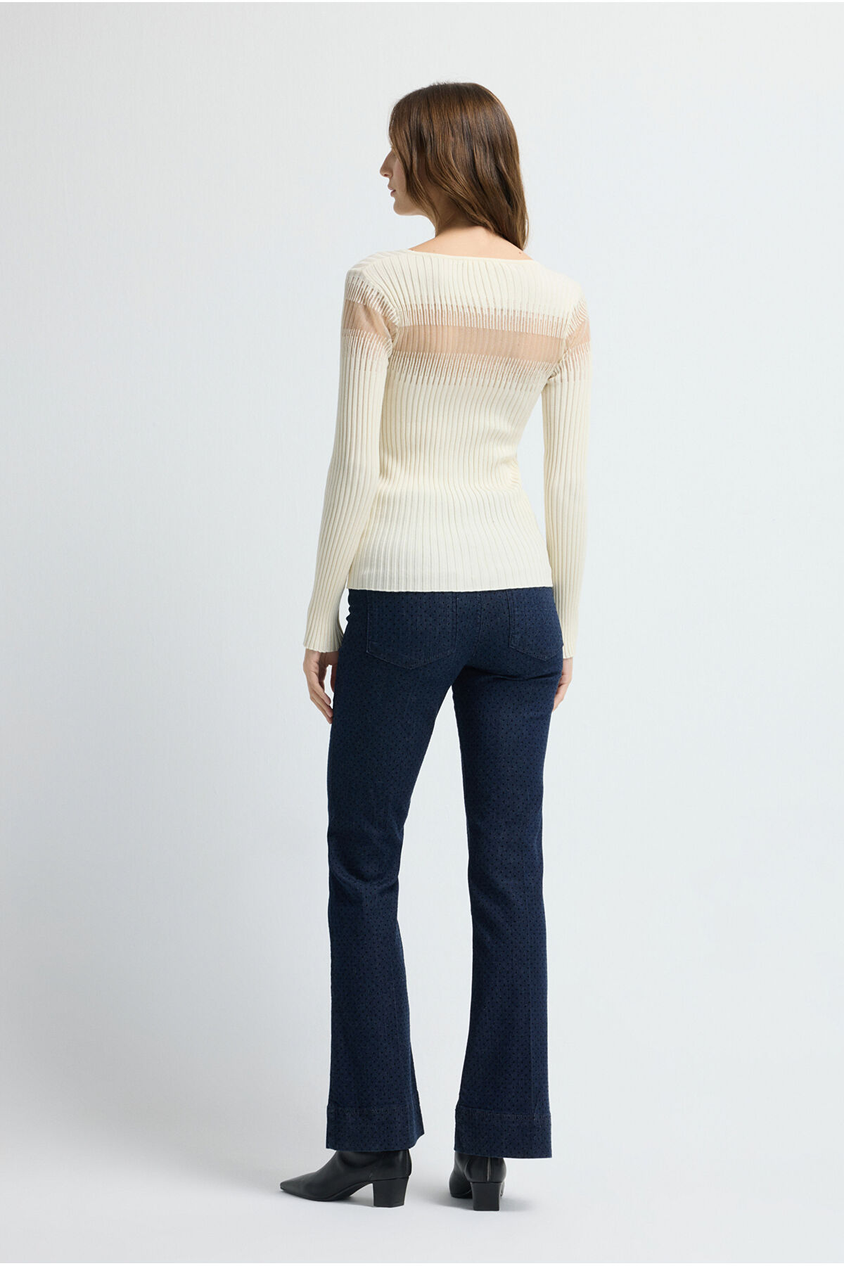 adL  Transparan Triko Kazak - Görsel 5