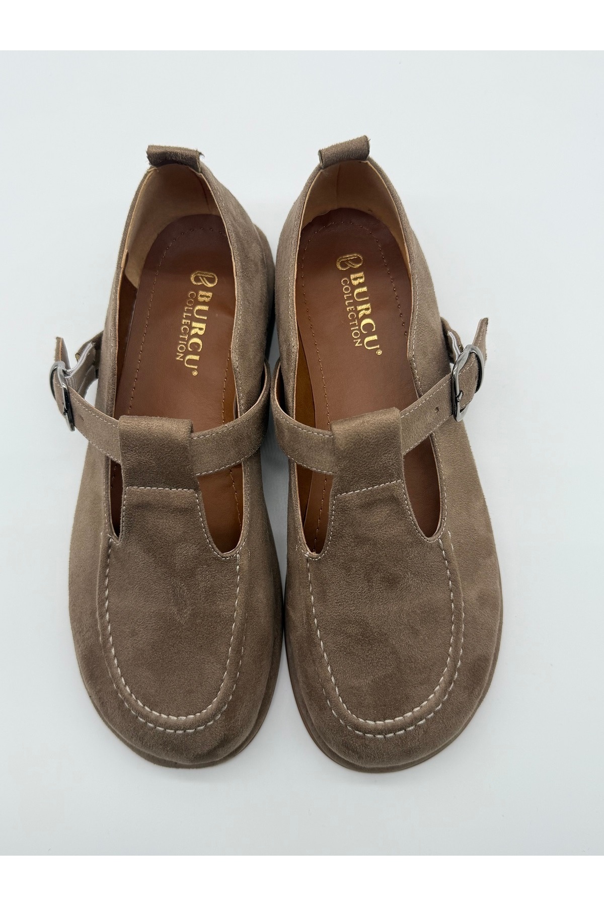 BURCU COLLECTİON ALİNA BANTLİ AYARLANABİLİR TOKA DETAYLI VİZON LOAFER görsel 4