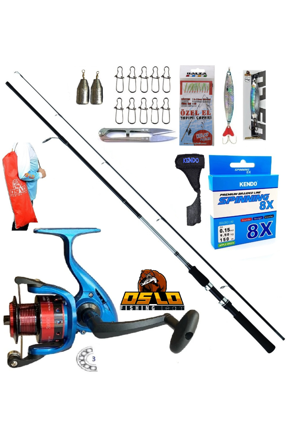 Oslo 3000 240cm 20-40gr Daiwa Sweepfire Spin Olta Takımı Seti