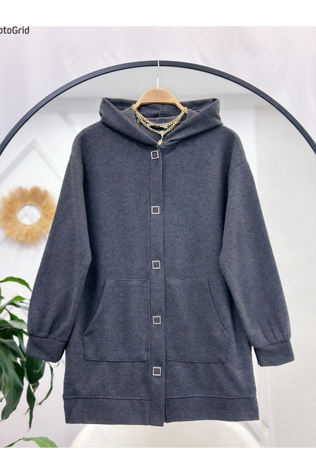 YEDİLALE KANGURU CEPLİ KAPŞONLU SELANİK CEKET