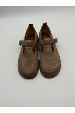 BURCU COLLECTİON ALİNA BANTLİ AYARLANABİLİR TOKA DETAYLI VİZON LOAFER