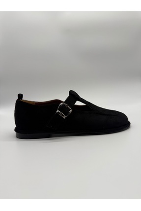 BURCU COLLECTİON ALİNA BANTLİ AYARLANABİLİR TOKA DETAYLI SİYAH LOAFER