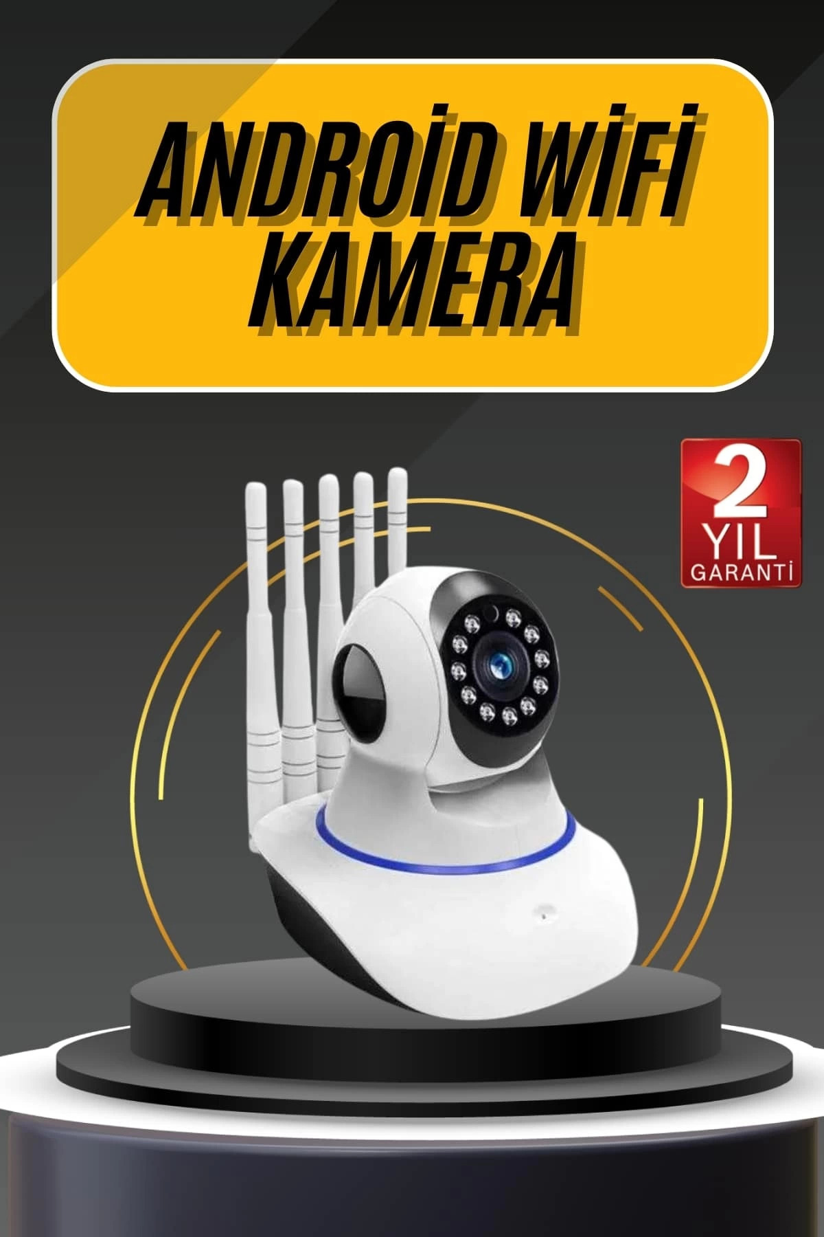 Kuzgun Ticaret BFS Akıllı Gece Görüşlü Sensörlü Wifi Kamera Telefondan Takip Edilebilir