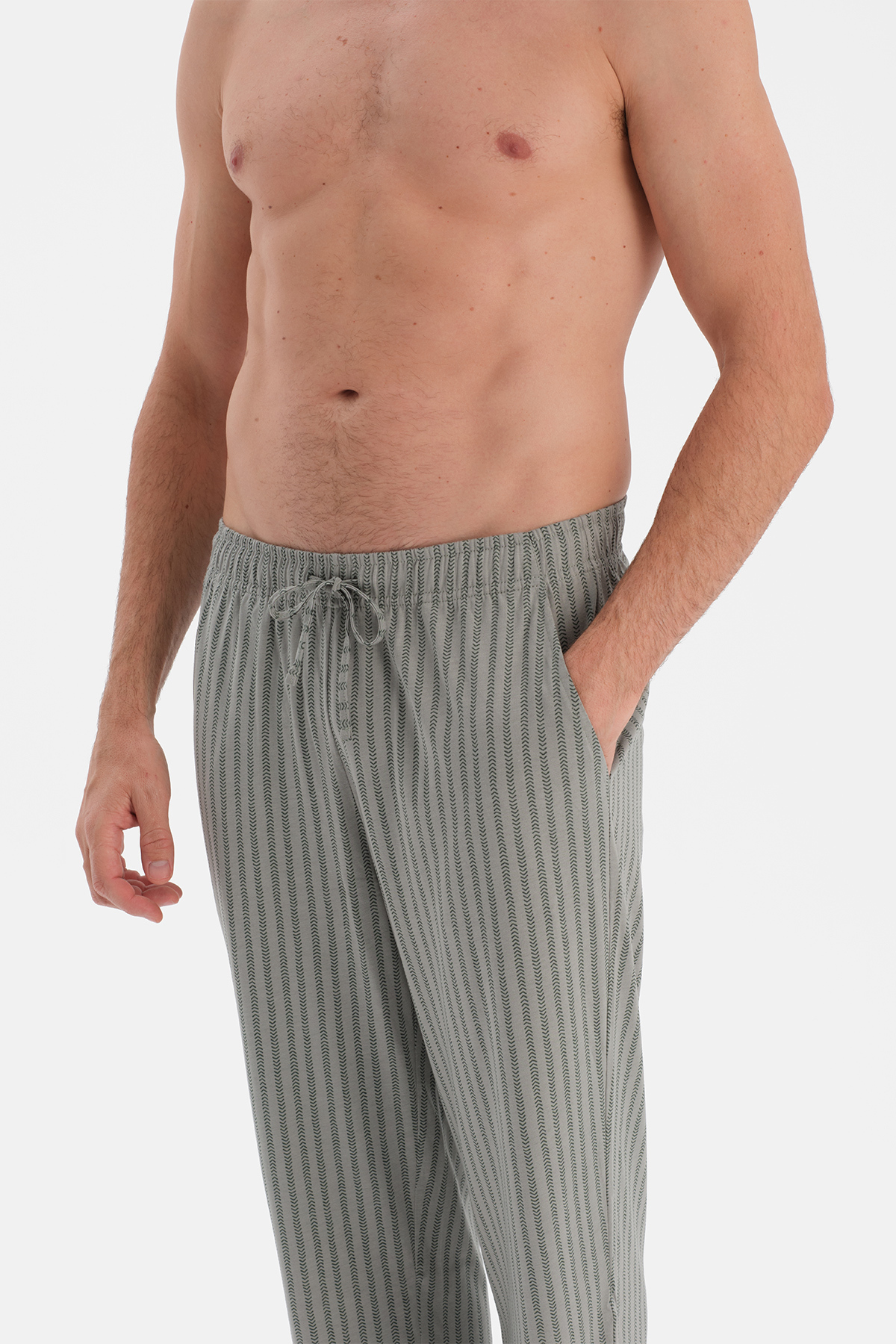 Dagi Mint Yeşili Uzun Kollu Pat Ve Cep Detaylı Pijama Takım görsel 6