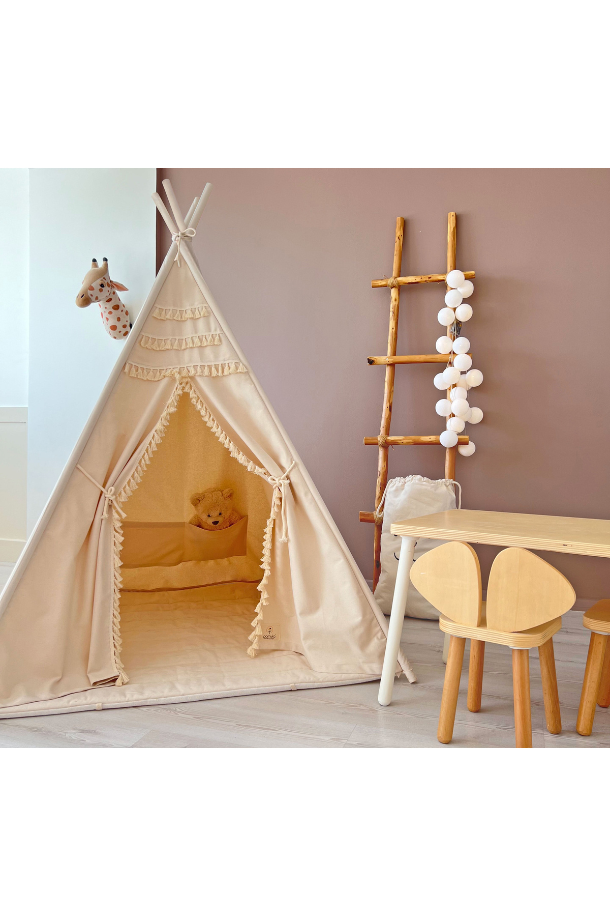 PAMUKA Oyun Çadırı Boho ve Oyun Halısı fotoğrafı 4 (önizleme)