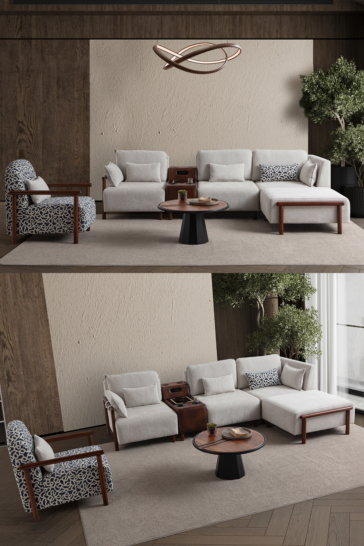 Eymense Soft Dinlenme Köşe Berjer Takımı Ses Sistemli Sağ Köşe