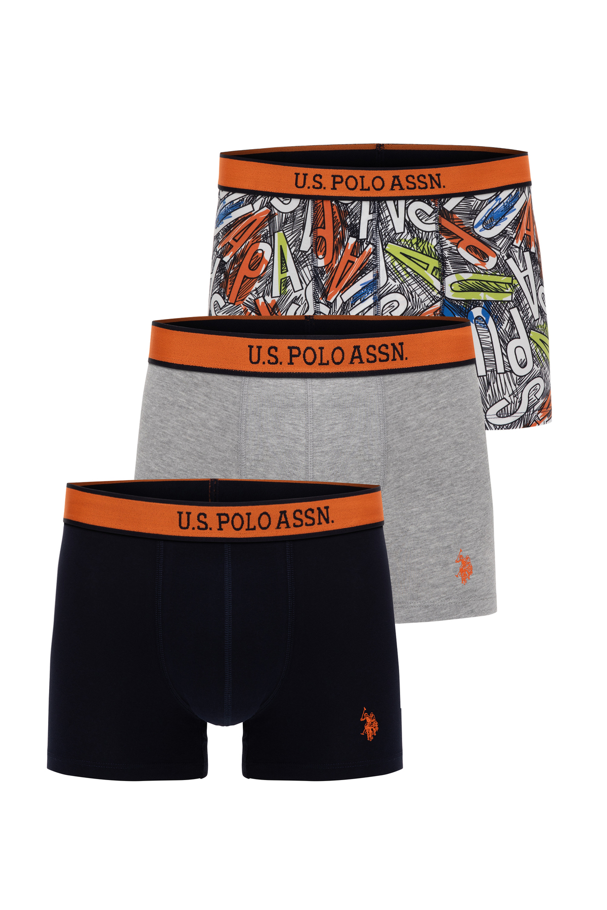 یو اس پولو ست سه‌تایی شورت بوکس مردانه ۵۰۳۱۸۶۲۹-VR033