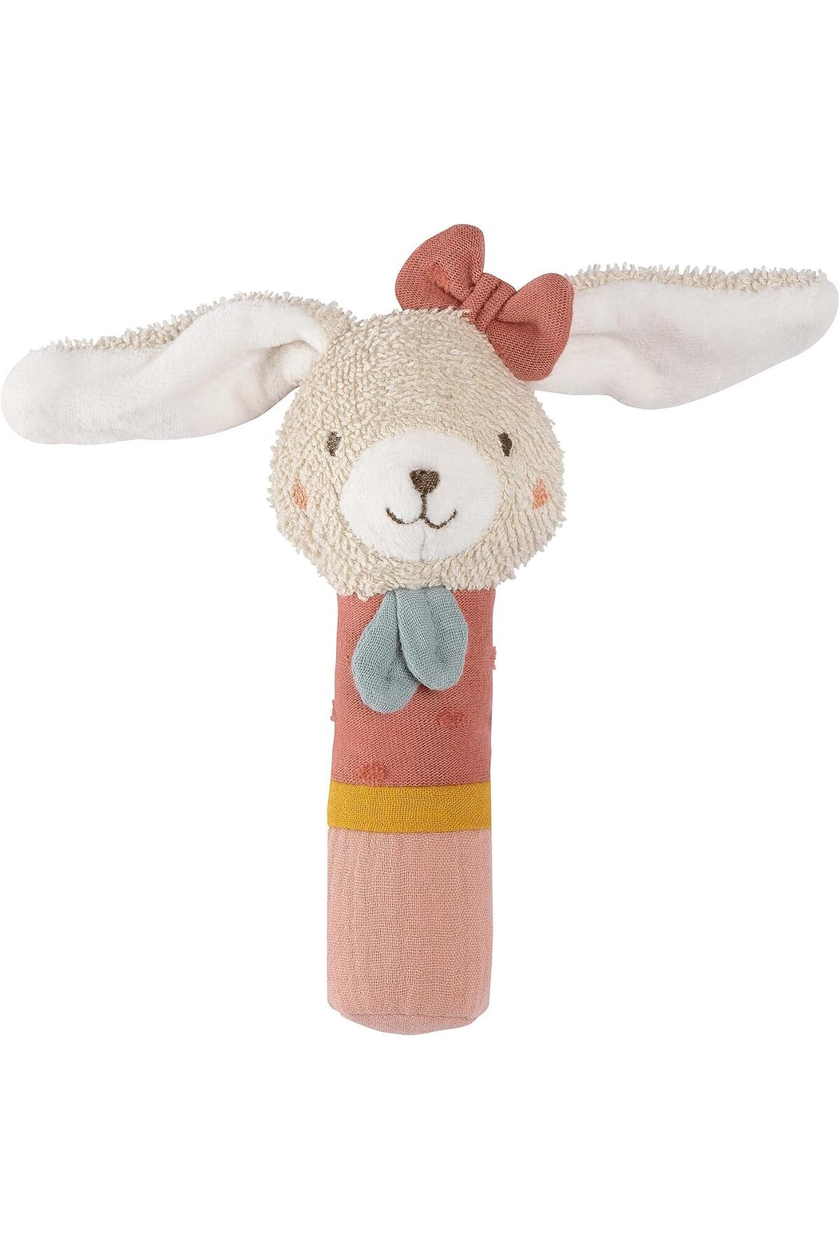 STOREMAX çubuk kavrama oyuncağı tavşan - Kavramak için çıngıraklı motor becerileri oyuncağı - organik pamuklu