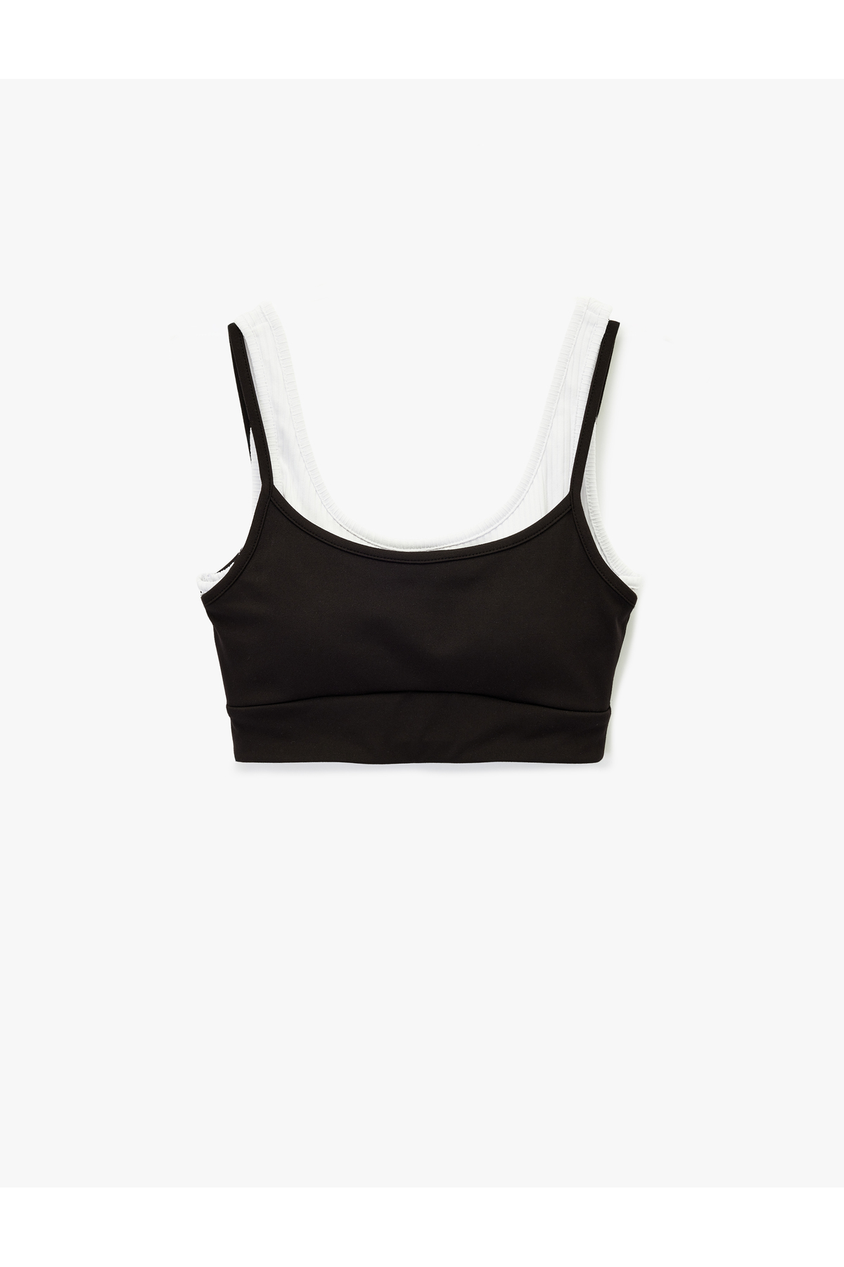 Koton Slim Fit Çift Askılı Kolsuz Sporcu Sütyeni görsel 3