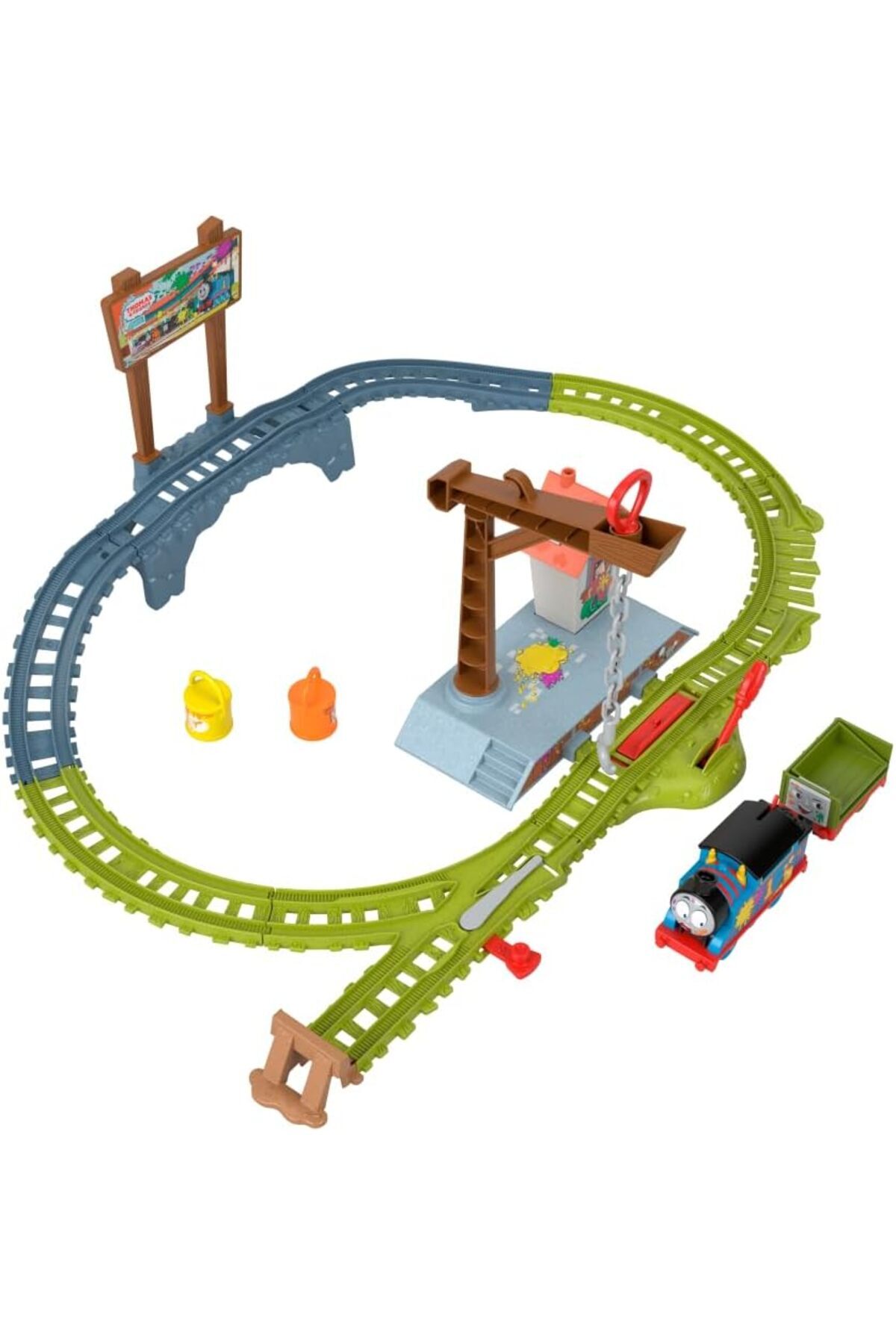 STOREMAX & Pille çalışan Thomas ve Troublesome Truck ile Thomas ve Arkadaşları Teslimatı Motorlu Tren Seti, 3