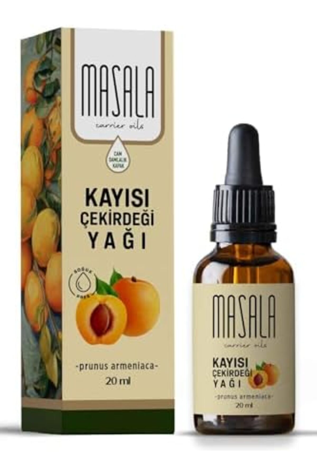 STOREMAX Masala Saf Kayısı Çekirdeği Yağı 20 ml. (Apricot Kernel Oil) Soğuk Pres 1174223