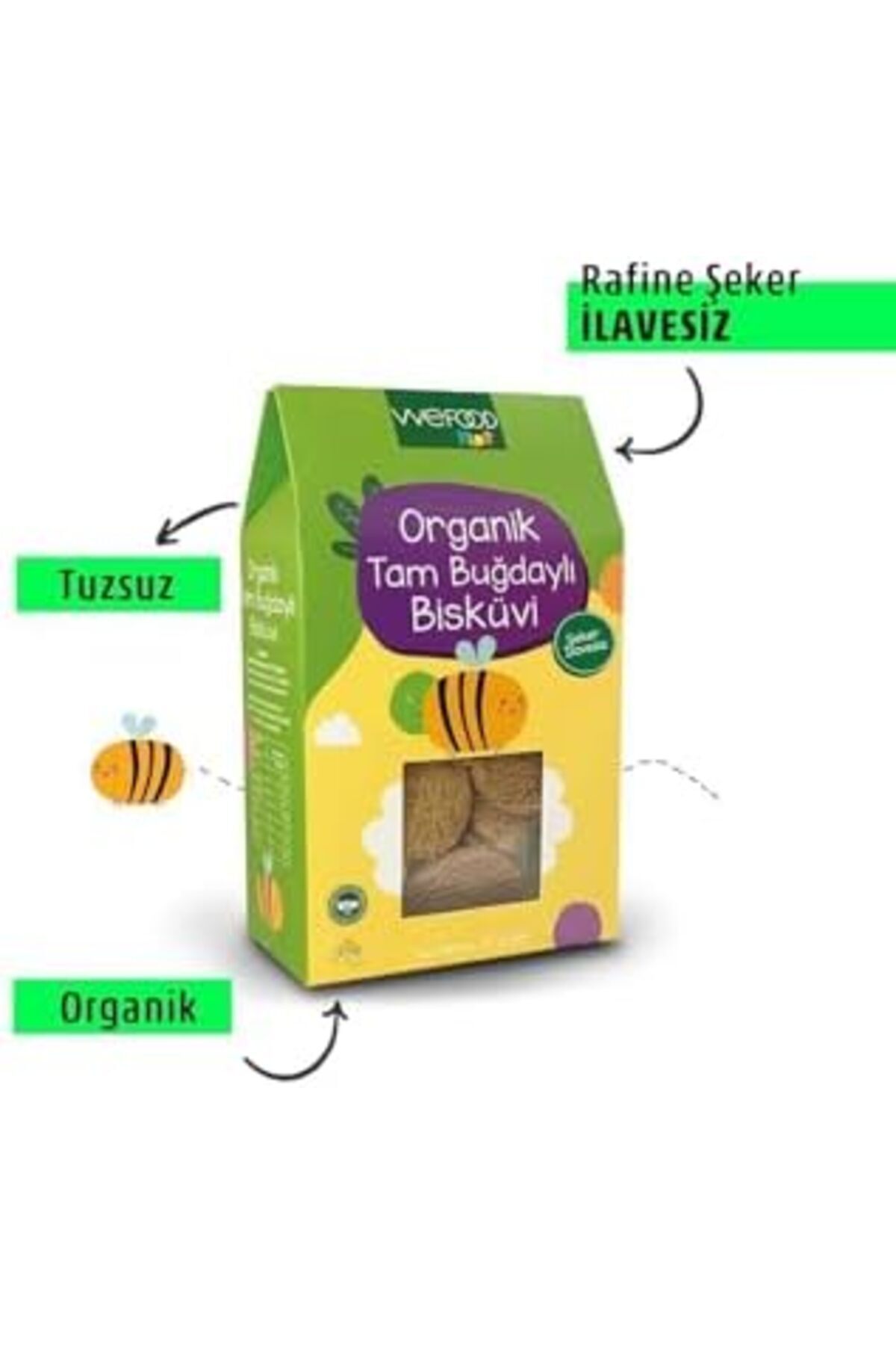 STOREMAX Wefood (1 ADET) Wefood Kids Organik Tam Buğdaylı Bisküvi 55 gr 8683347030446 1182297