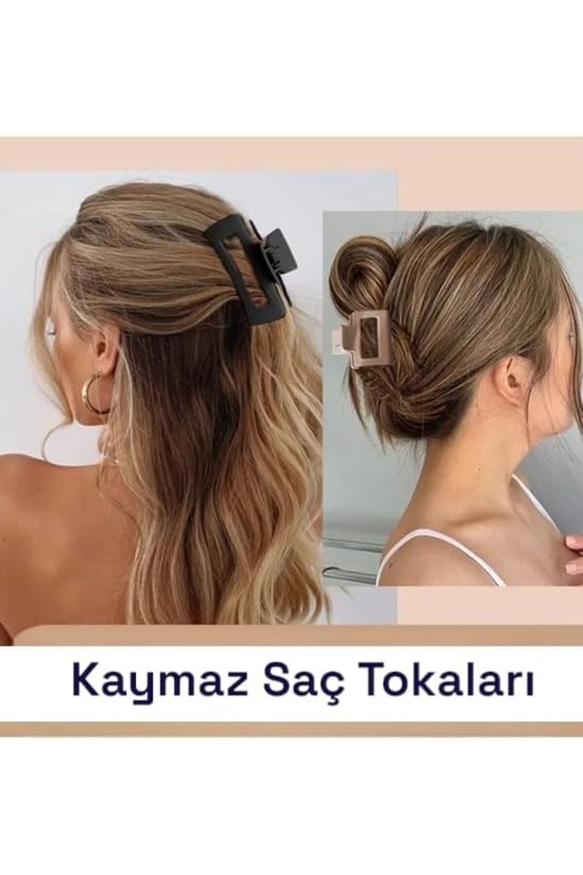 STOREMAX 8'li Kahverengi Mandal Toka Seti, Kadın Çocuk Mandal Toka, Lastik Toka Seti, Toka Organizer, To