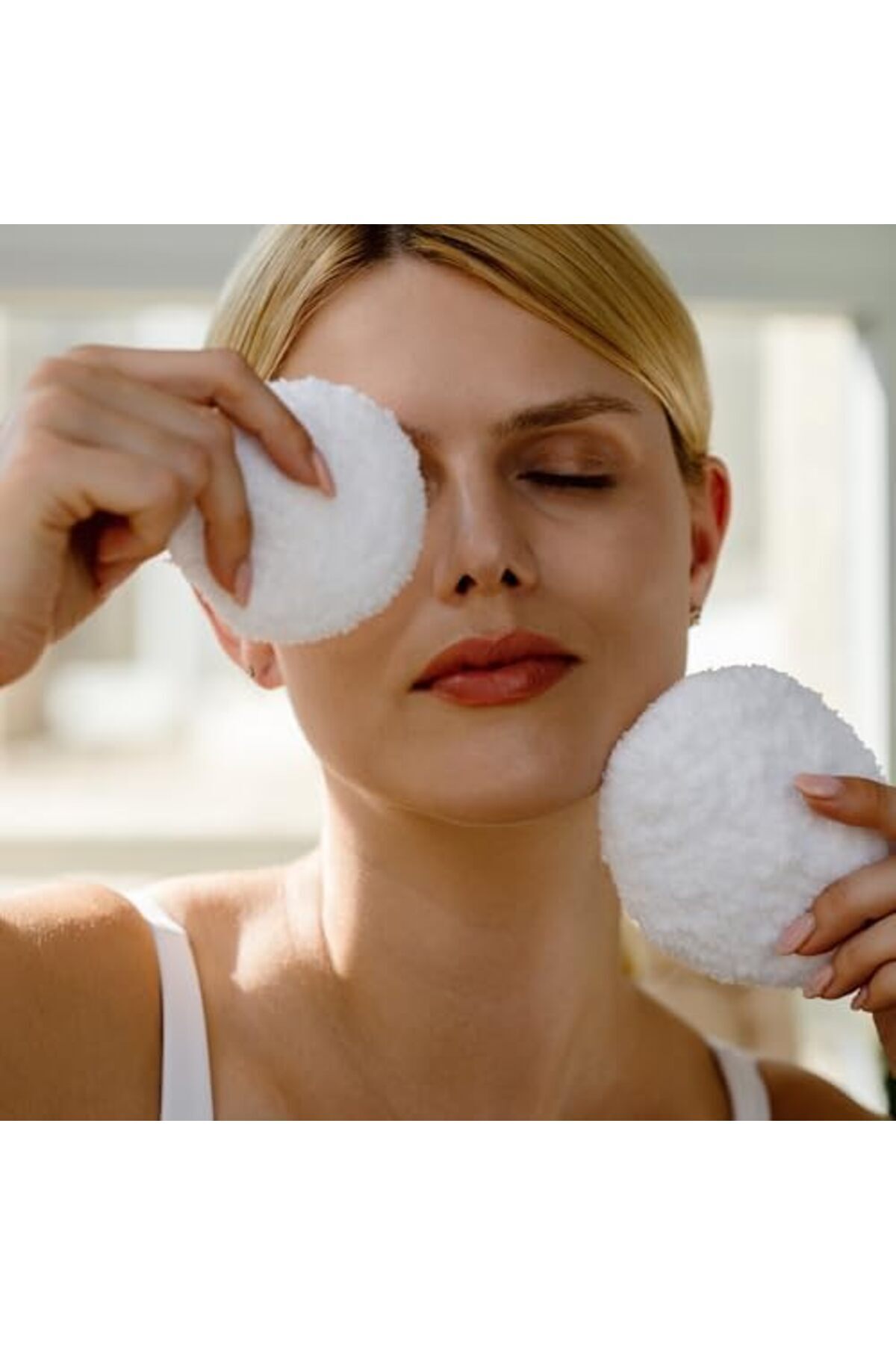 STOREMAX Yeniden Kullanılabilir Organik Makyaj Temizleyici Pedler - El Yapımı Yıkanabilir Pamuklu Yuvarlak To